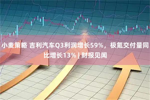 小麦策略 吉利汽车Q3利润增长59%，极氪交付量同比增长13% | 财报见闻