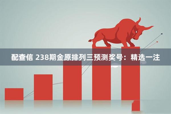 配查信 238期金原排列三预测奖号：精选一注